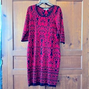 Danny and Nicole Black and Red dress. Size Xl